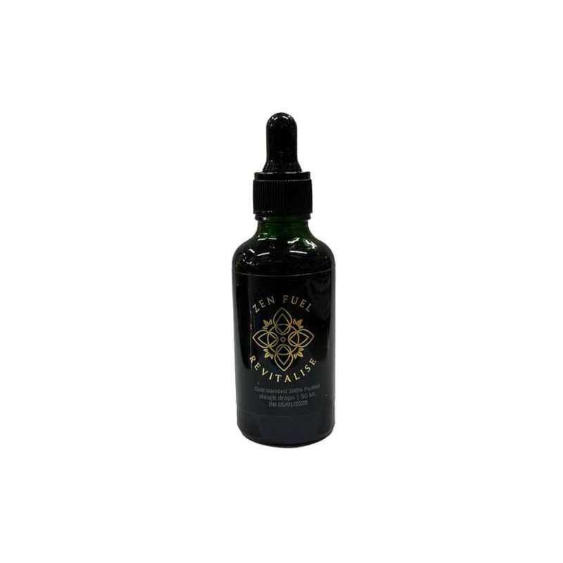 Zenfuel Revitalise Gold Standard 100% Pure Shilajit Drops, 50ml