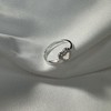 Sterling Silver Open Heart Clear CZ Adjustable Ring