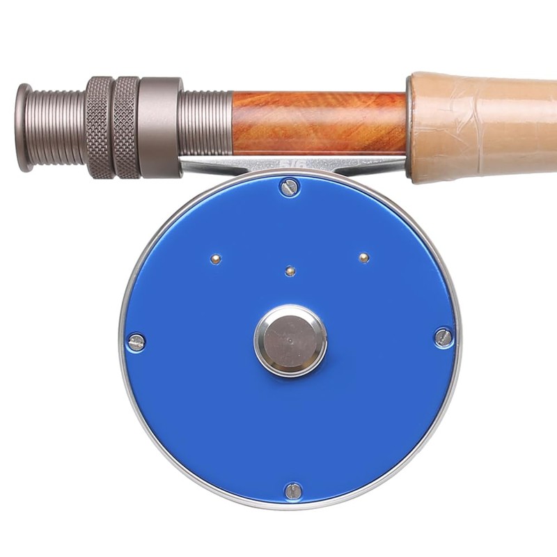 Vintage Classic Fly Fishing Reel,Right/Left Handle Position, Fly Reel (Blue,