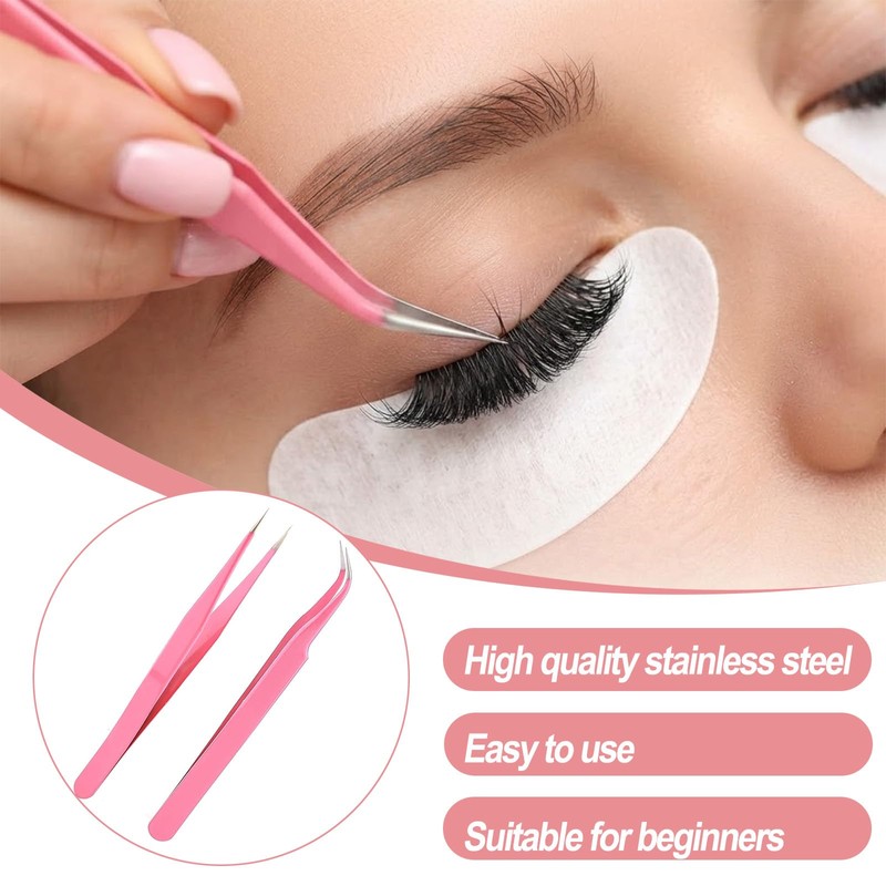 Eyelash Extension Tweezers,lash Tweezers,Eyelash Tweezers,Pack of 2