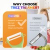Trez Treamer 6PCS Vegetable Peeler Set with Sharp Blade,Ceramic Apple