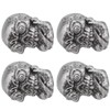 4PCS Tire Valve Cap Set Skull Style Dustproof Universal for
