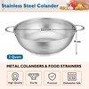 Stainless Steel Colander 22cm, Herogo Metal Kitchen Colanders with Handle,