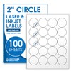 2" Circle Printable Labels Compatible with Inkjet and Laser Printers