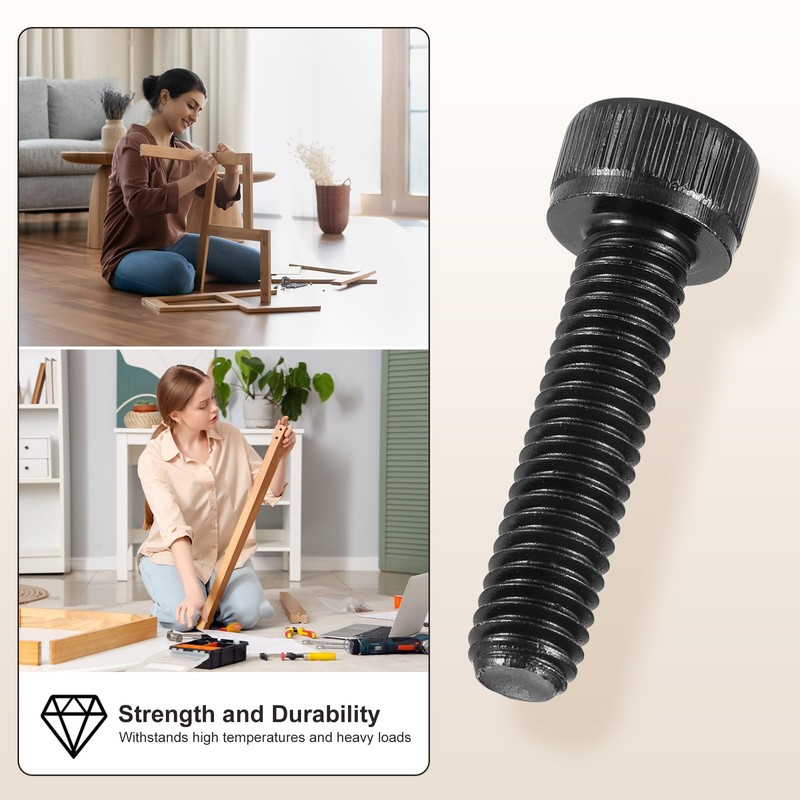METALLIXITY Socket Head Cap Screws(M3-0.5x65mm)10Pcs, Carbon Steel Allen Socket Drive