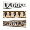 Fuxxer Classic Coat Hooks, Towel Hooks, Iron Hooks, Anthracite, Black,