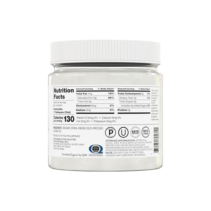 Viva Naturals Organic Extra Virgin Coconut Oil, 16 Ounce