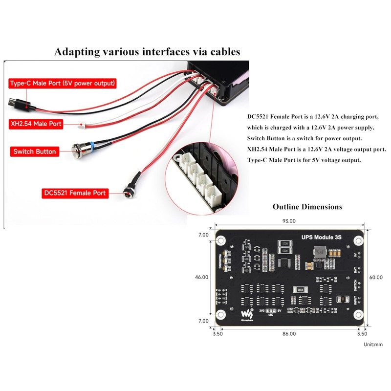 Uninterruptible Power Supply UPS Module for Jetson Nano and Raspberry