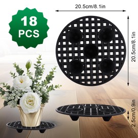 18 PCS Plant Level Pot Elevator, 20 cm / 8 Inch Plant Riser Holder Plastic Floor Protector Plant Trivet, Plant Stand Indoor Outdoor for Prevent Rot and Damage on Patio & Deck