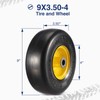 MaxAuto 9x3.50-4 Flat Free Lawn Mower Tires, 9x3 50 4