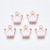 Ipotkitt 100 Pcs 4 Colors Mini Crown Charms Enamel Crown