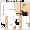 3 Sets Gate Latch Cable Pull, Black Gate Latch Pull
