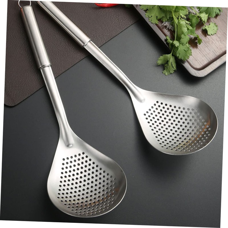 FELTECHELECTR Strainer Spoon Multi-Function Kitchen Tool Handle Food Strainer for
