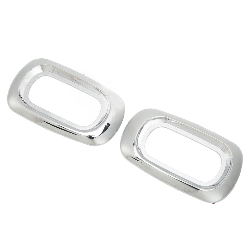Pair Side LED Marker Light Covers Chrome Bezels Waterproof Heat