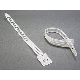 Techno Banes TSTA157PK-W0-20 Cable Ties 6.2 inches (15.7 cm), Pack of 20 (White)