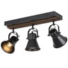 KEESFU 3-Light Track Lighting Kit,Black Semi Flush Mount Ceiling Light