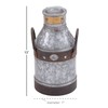 Deco 79 Metal Galvanized Milk Can, 13 by 7-Inch