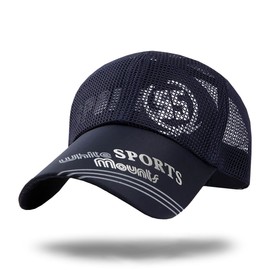 WHITE FANG CA014 Men's Mesh Cap, Logo, Numbering, Sports, Breathable,