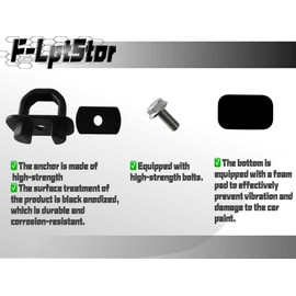 F-Lptstor DZ97903 Ez Truck Bed Hooks Tie Down Anchors, Truck Bed Accessories Compatible with 2007-2023 Silverado 1500 2500 3500 Chevy Colorado 、Gmc Sierra 1500 2500 3500 、Gmc Canyon 6pcs. (Black)