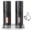 Rechargeable Electric Salt and Pepper Grinder Set with Base