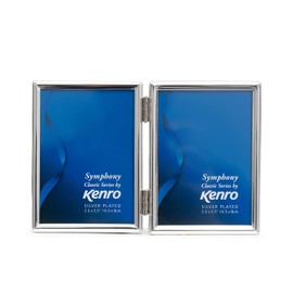 Kenro Box of 2 Silver Plated Twin Photo Frame for 2 Photos 2.5x3.5 Inch / 6x9cm Symphony Classic Series - SY0509/2