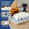 butter box,butter dish with lid blue,butter saver,French butter Dish,Microwave and