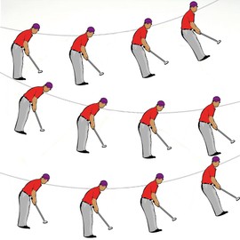 AK Giftshop Golf Player Golfer Bunting Party Decorations - 12pcs / 2.5m Ribbon