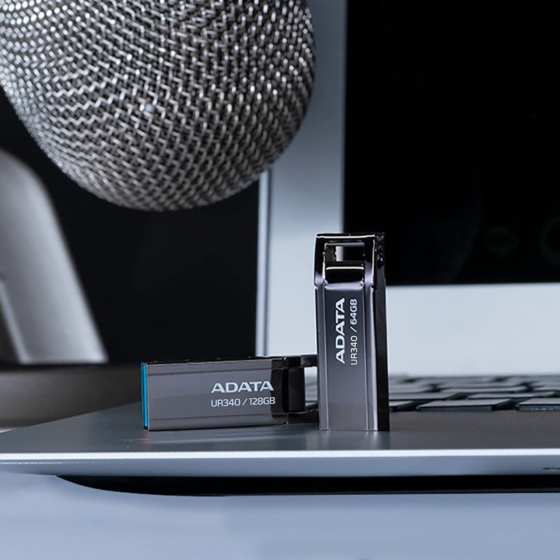 ADATA Memoria USB UR340, 64GB, USB 3.2, Lectura 100 MB/s,
