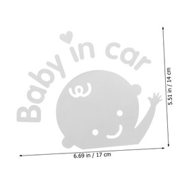 Anneome 5Pcs Board Car Sticker Reflective Safety Warning Decals for Car Windows and Durable Safety Signs Design for Parents and Caregivers