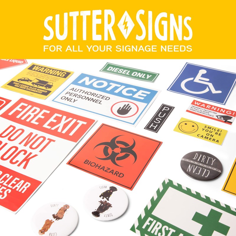 First Aid Stickers 10-Pack | Square 5.5-inch by Sutter Signs