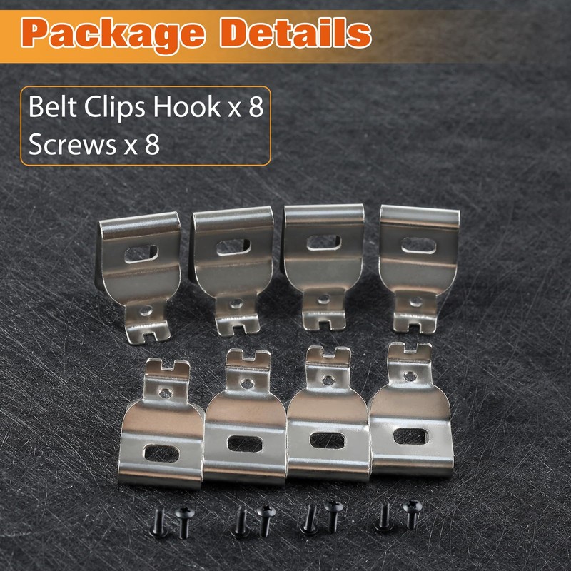 LEONTOOL Replacement Belt Clip Hook for Dewalt, 304 Stainless Steel