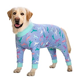 Purple Pony surgery Recovery Suit female male for Dogs After Surgery Medium Large Dogs Onesie,Lightweight Dog recovery suit for Shedding Prevent Licking Surgical Wound,Dog Pajamas Pjs ,Full Belly