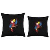 Parrot singing Animal Bird Throw Pillow