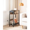 CHOEZON Narrow Side Table with Charging Station, Skinny End Table,