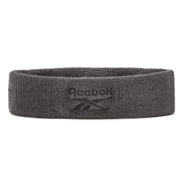 Reebok RASB-11030 Sports Headband, Gray, Sweat Absorbent, Quick Drying, Stretchy, Exercise, Unisex,
