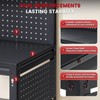 ENJOYWOOD Workbench with Dual Pegboards 3-Tier Adjustable Rolling Work Table
