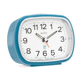Acctim Camille Analogue Alarm Clock Quartz Luminous Hands Chrome Bezel (Kale)