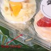 XIZHI Clear Cupcake Boxes with 2 Compartment,Plastic Stackable Cupcake Carrier