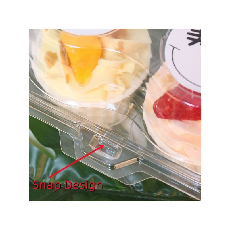XIZHI Clear Cupcake Boxes with 2 Compartment,Plastic Stackable Cupcake Carrier