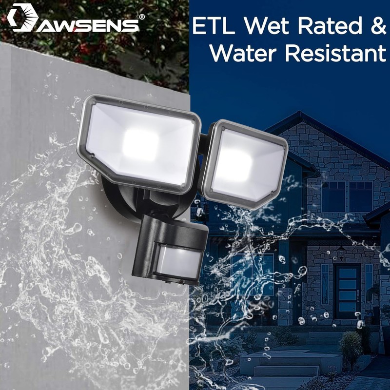 AWSENS 40W LED Security Lights Motion Sensor Light Outdoor, 180