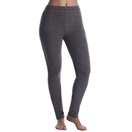 Cuddl Duds Fleecewear Knit Leggings, M, Charcoal Heather
