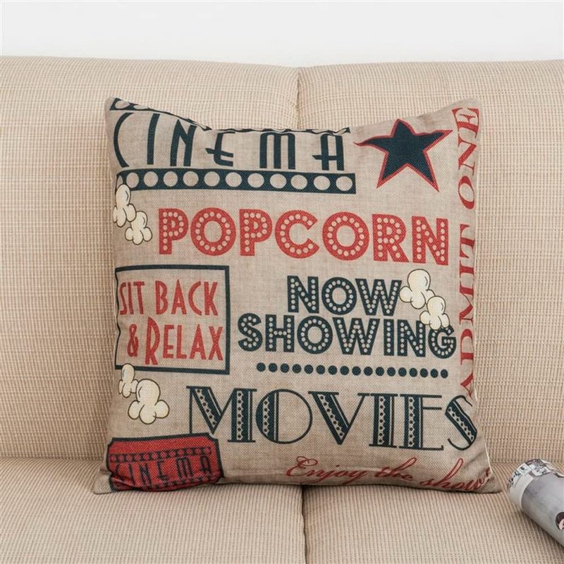 4 pcs Movie Pattern Pillow Cases, Sunshine Cushion Covers Throw