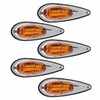 12V 24V 5 Pcs Amber Cab Roof Marker Lights Waterproof