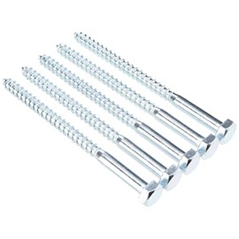 AHC 5053440661817 HEXAGON HEAD COACHSCREWS (ZINC PLATED) 10 X 150mm (PACK OF 5) - Black(grey)