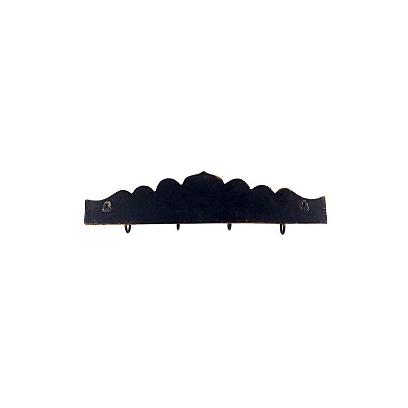 GURU SHOP Indian Vintage Coat Hook Rack - Design 1,