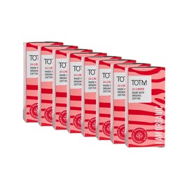 TOTM Liners | Certified Organic Cotton | Unwrapped & Less Waste | Naturally Soft, Absorbent & Super Comfy | 8 Packs |192 Liners