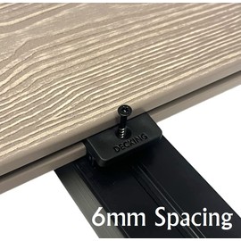 Composite Decking T Clips Fixing. Black Fitting Screw Included (100)