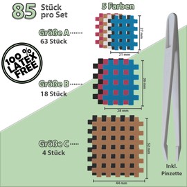 ALPIDEX Cross-Tape Gitterpflaster in verschiedenen Größen und Mengen, Menge:170 Stück - Größe A.B und C