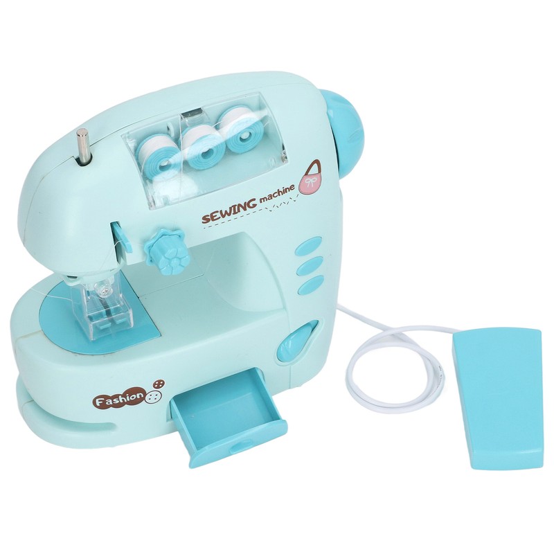 Children Electric Sewing Machine Toy with Threader Ruler Interesting Small