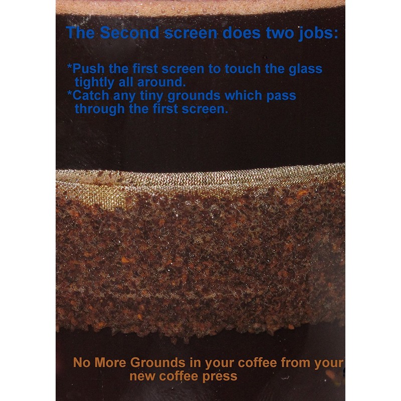 SterlingPro 6 Cup French Coffee Press, Unique Double Screens